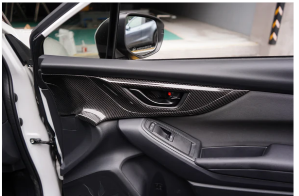 JDMuscle [22-25 WRX] Tanso Dry Carbon Fiber Front Door Larger Pannel Covers image 2