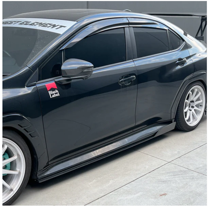 JDMuscle [22-25 WRX] Tanso Carbon Fiber V2 Side Skirts 2x2 Carbon Fiber image 2