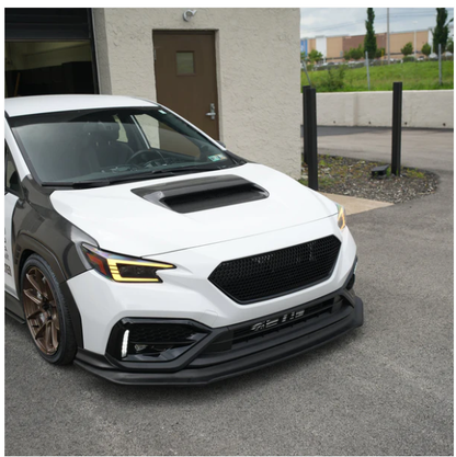 JDMuscle [22-25 WRX] Kōgeki Style Front Lip -Primed Black image 0