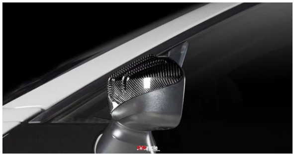 JDMuscle Tanso RAR Style Carbon Fiber Side Mirror Covers - 2013+ BRZ/FRS/86 image 1