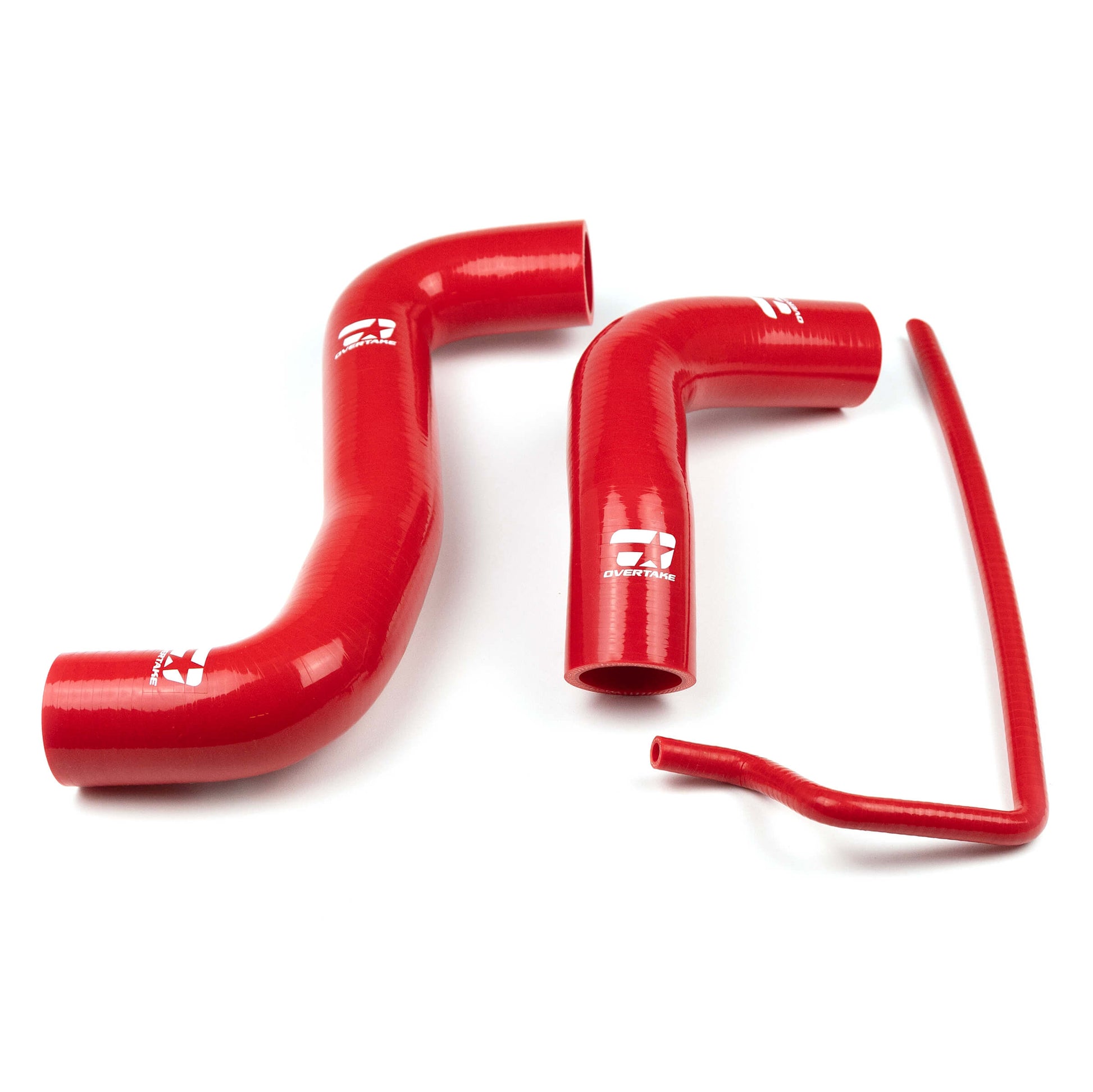 Overtake Radiator Hose Kit RED - Subaru 08-14 WRX, 08-21 STI, 09-13 FXT image 1