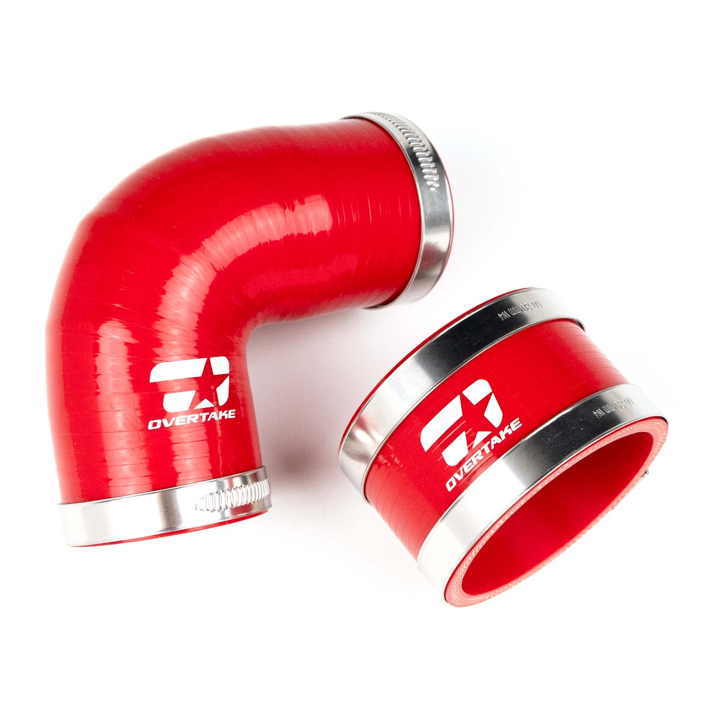 Overtake TMIC Silicone Coupler RED - 04-21 STI, 02-07 WRX w/ STI Style TMIC image 1