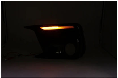 JDMuscle [18-21 WRX/STI] JDM Style Sequential Turn+Drl Bezel w/ Fog Light Cut Ou image 3