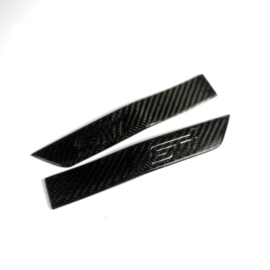 JDMuscle [15-21 WRX/STI] Carbon Fiber Fender Emblem w/ STI etching | JDM-WRX15-F image 0