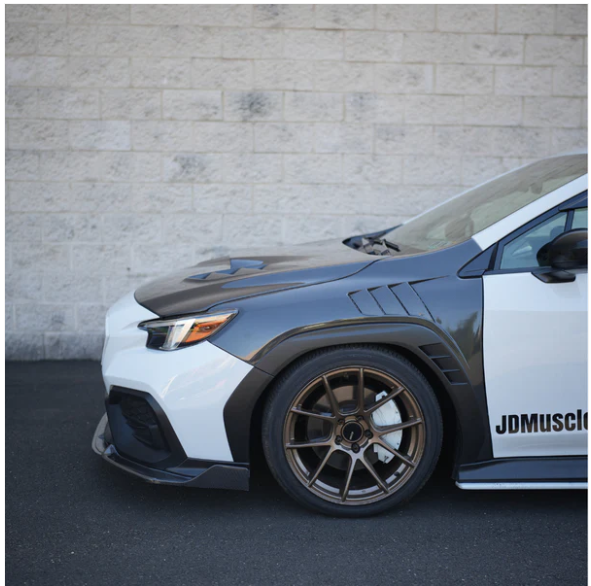 JDMuscle [22-25 WRX] Carbon Fiber FMIC Reverse Hood Scoop image 8
