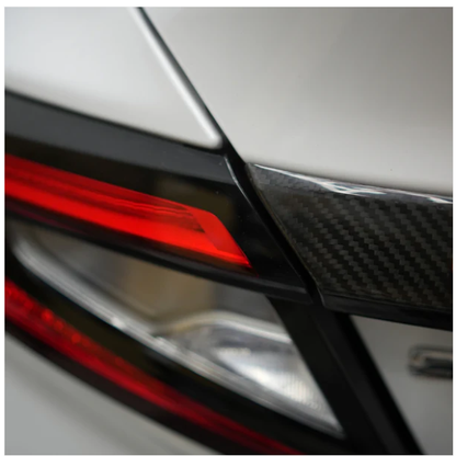 JDMuscle [22-25 WRX] Tanso Dry Carbon Fiber Trunk Garnish Trim Cover image 4