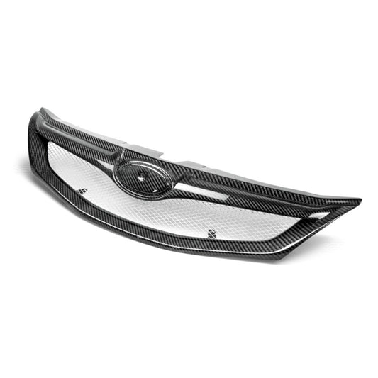 STI-style carbon fiber front grille for 2008-2010 Subaru WRX STi