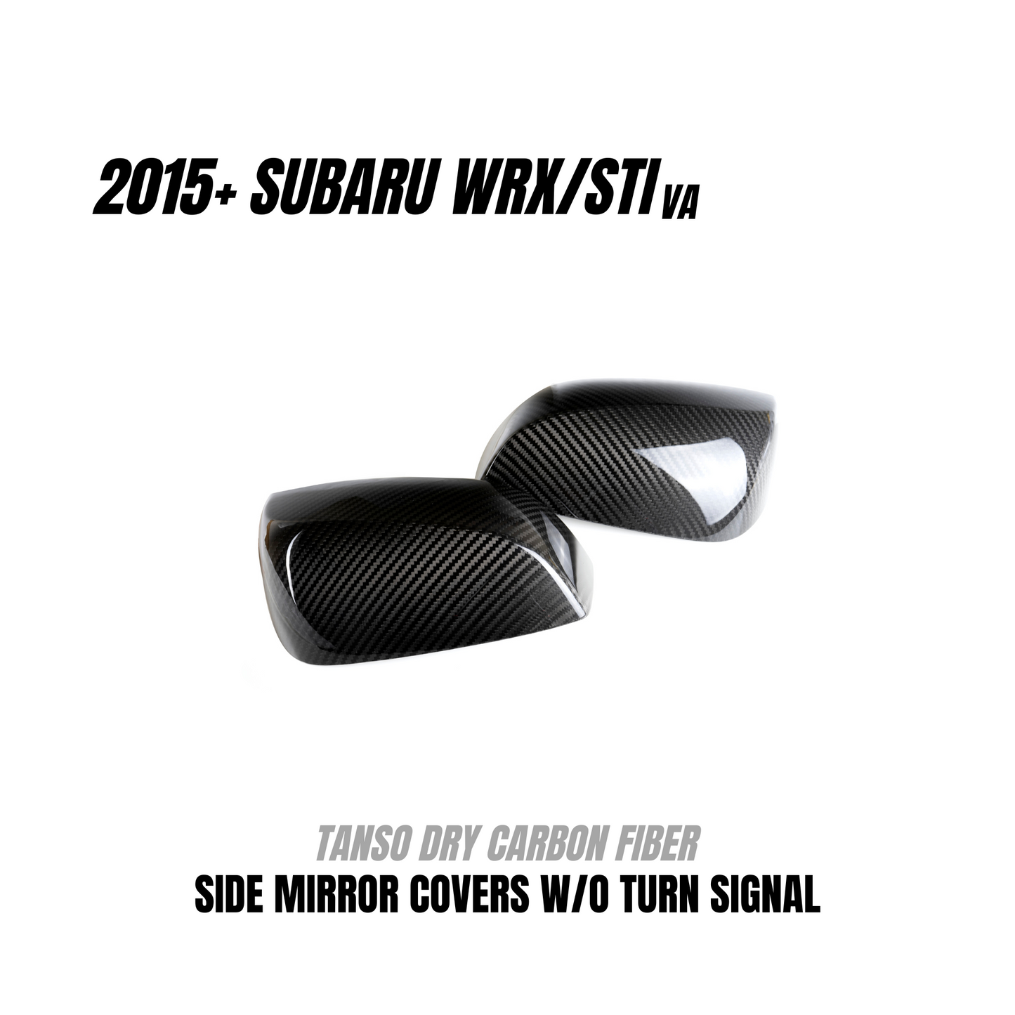 JDMuscle [15-21 WRX/STI] Tanso Carbon Fiber Side Mirror Covers w/o Turn Signal | image 0