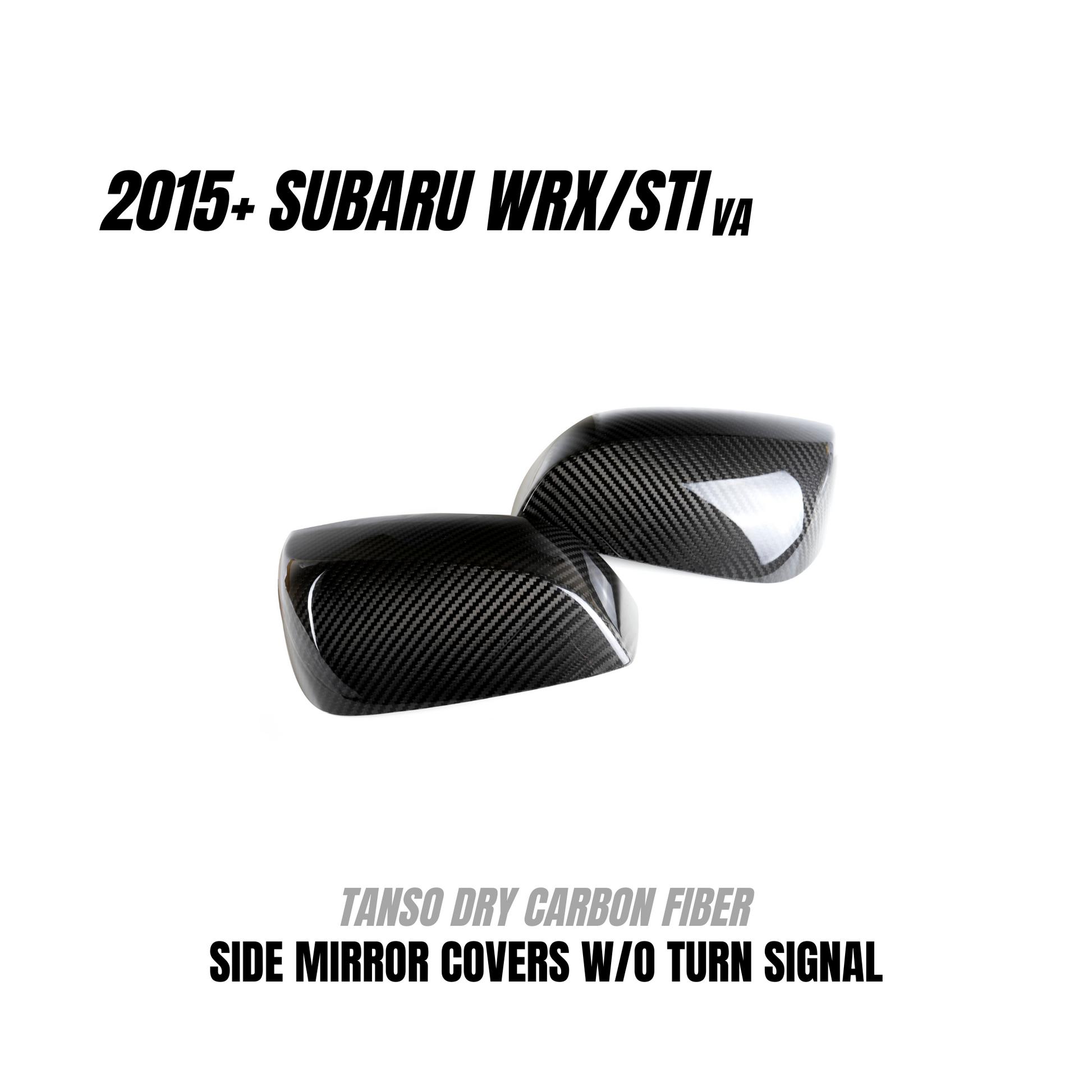 JDMuscle [15-21 WRX/STI] Tanso Carbon Fiber Side Mirror Covers w/o Turn Signal | image 0