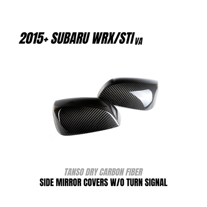 JDMuscle [15-21 WRX/STI] Tanso Carbon Fiber Side Mirror Covers w/o Turn Signal | image 0