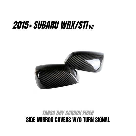 JDMuscle [15-21 WRX/STI] Tanso Carbon Fiber Side Mirror Covers w/o Turn Signal | image 0