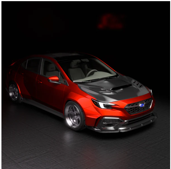 JDMuscle [22-25 WRX] Carbon Fiber Naga Style Front Bumper Lip image 2