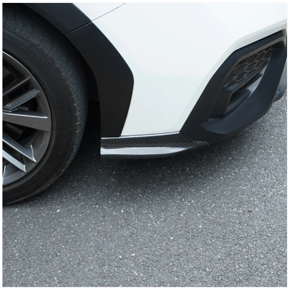 JDMuscle [22-25 WRX] Tanso Dry Carbon Fiber Front Bumper Lower Side Trim 2 PC image 1