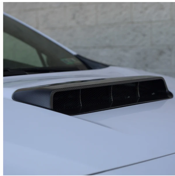 JDMuscle [22-25 WRX] GC8 Style Version 2 Tanso Carbon Fiber Hood Scoop image 5