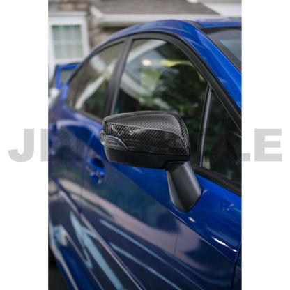 JDMuscle [15-21 WRX/STI] Tanso Dry Carbon Fiber Side Mirror w/Turn Signal Cut-Out