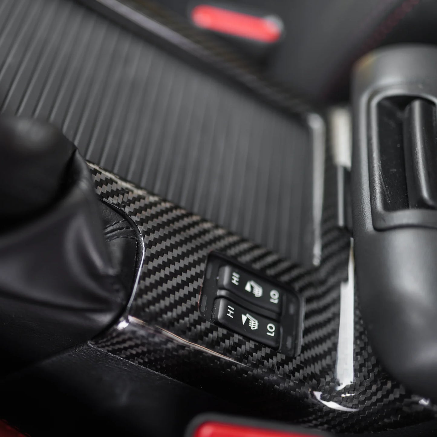 JDMuscle 15-21 STI Tanso Dry Carbon Fiber Cup Holder Cover